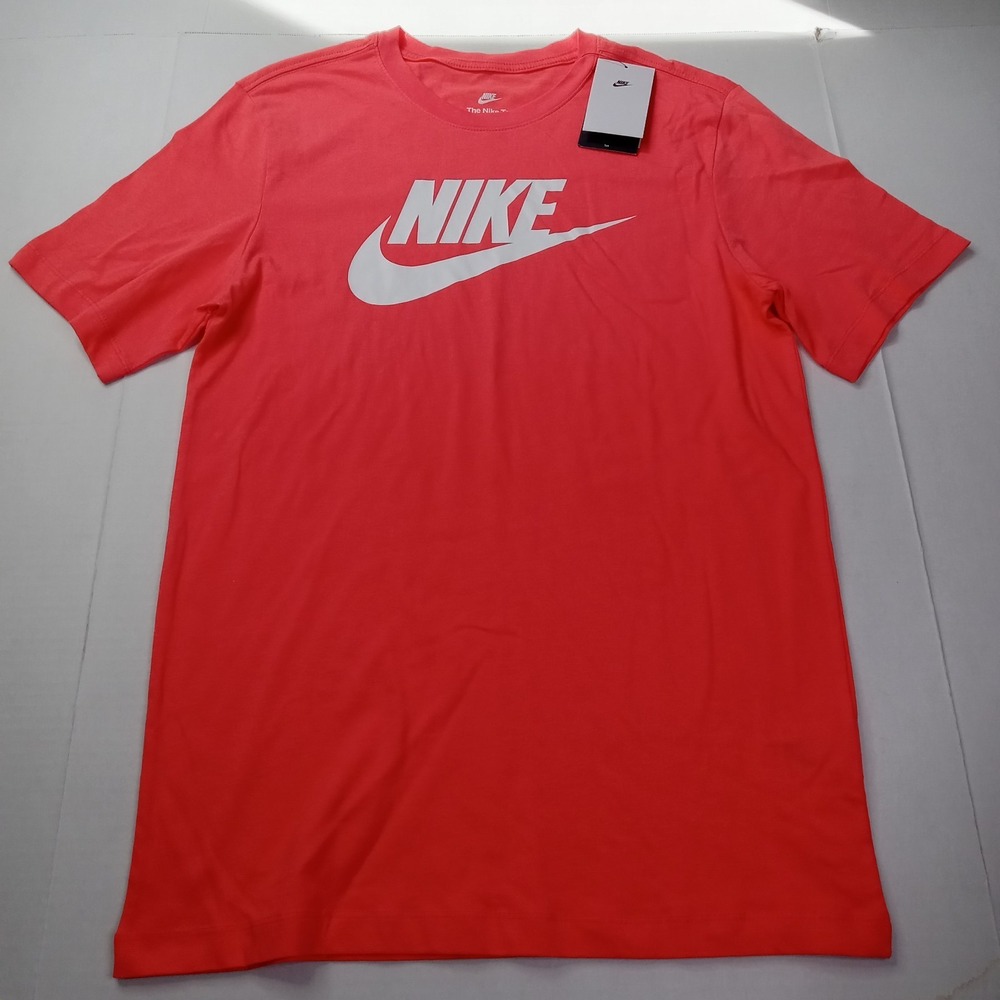 Nike‎ The Nike Tee Men's Coral Graphic Logo Short Sleeve T-Shirt Size MT AR5004